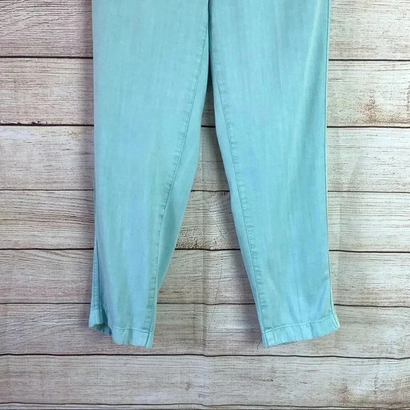 Crew Zip Up Sea Side Pants Mint Green Elastic Waist Slim Straight Leg - Picture 3 of 12